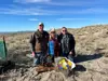 (L – R) Chris Ward, Jayne Ward and Jo Bonner with the Pīngao and Toheroa Trophy at the Te Tumu Block 72B