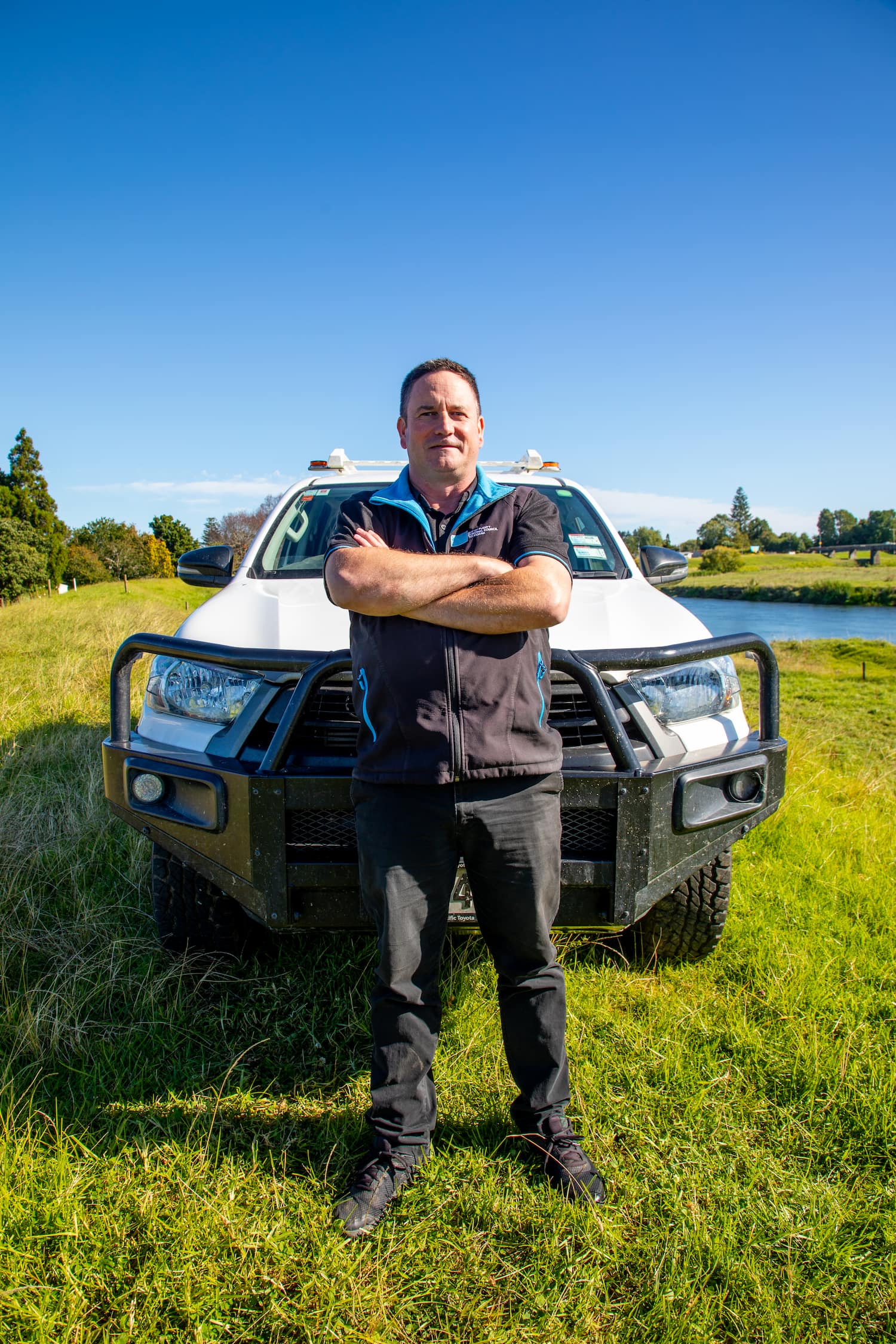 Daniel Batten standing in front of ute