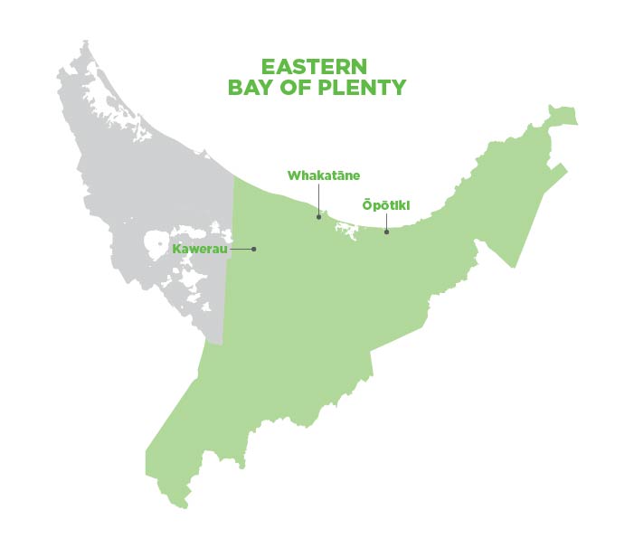 Eastern Bay of Plenty Catchments From Matatā to Waihau Bay and all the way back to Ruatāhuna, the Eastern Bay of Plenty is our largest catchment.